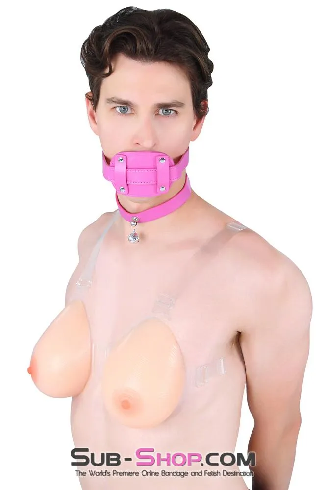 1467DL-SIS      Pretty Pink Kitty Sissy Accessory Belle Feminization Collar