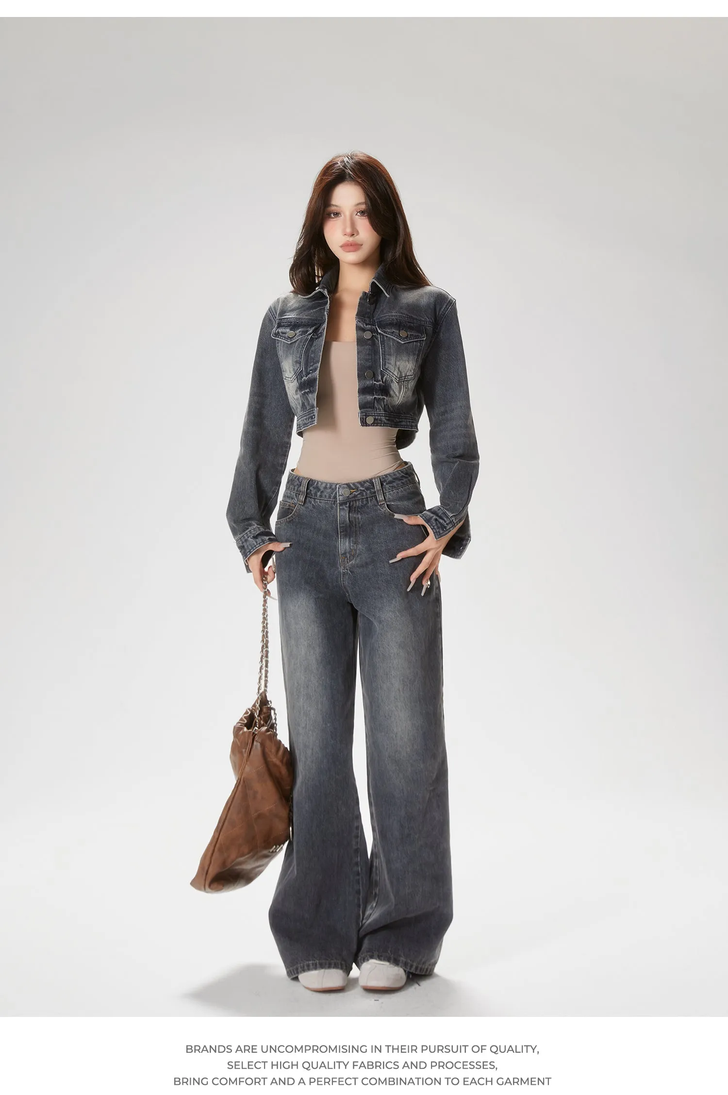 【24s Nov.】Washed Denim Short Jacket   Pants