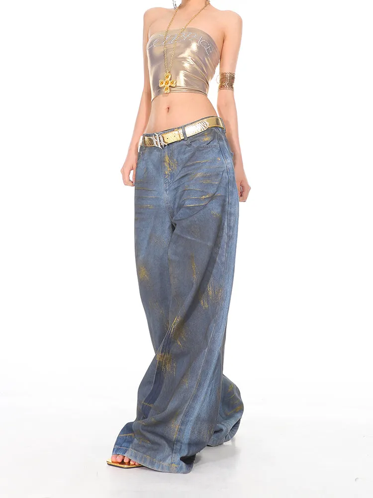 【24s Sep.】Heavy Gradient Wide Leg Washed Jeans