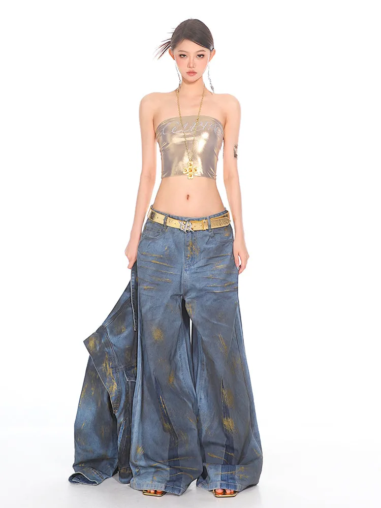 【24s Sep.】Heavy Gradient Wide Leg Washed Jeans