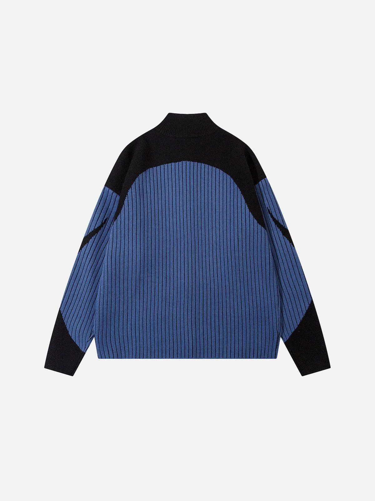 Aelfric Eden Color Blocking Stripe Turtleneck Cardigan