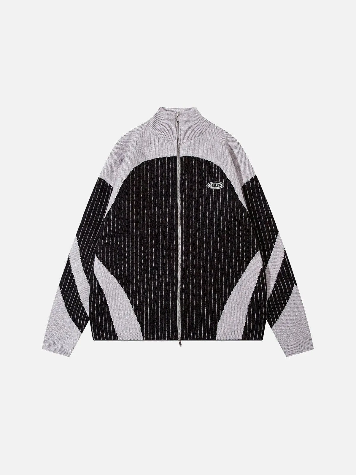 Aelfric Eden Color Blocking Stripe Turtleneck Cardigan