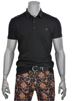 Black Buckle Detailed Polo