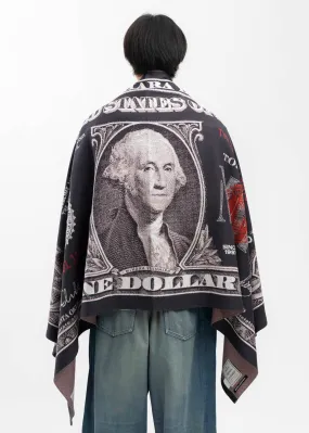 Black Jacquard Knit Stole
