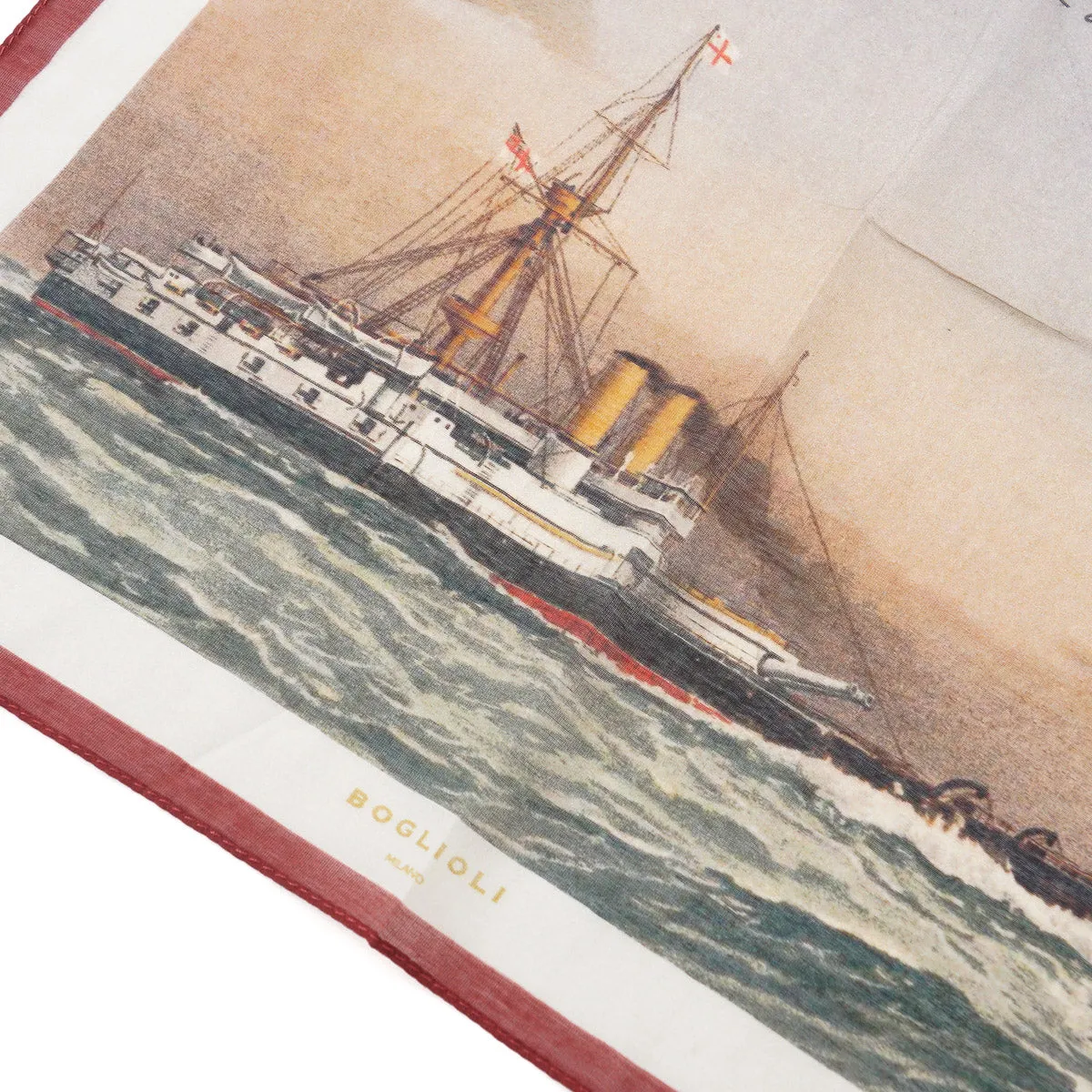 Boglioli HMS Blazer Print Pocket Square