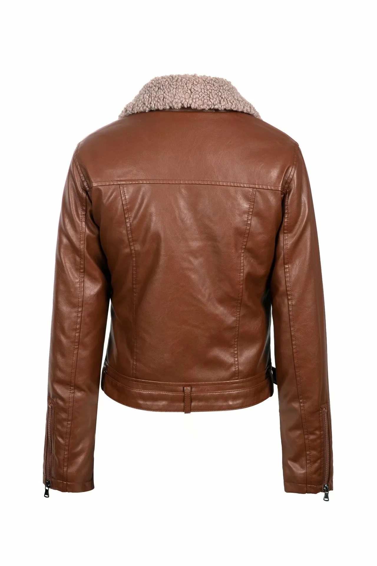 Brown Leather Lammy Jacket Women