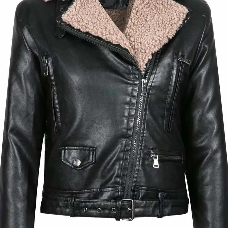 Brown Leather Lammy Jacket Women