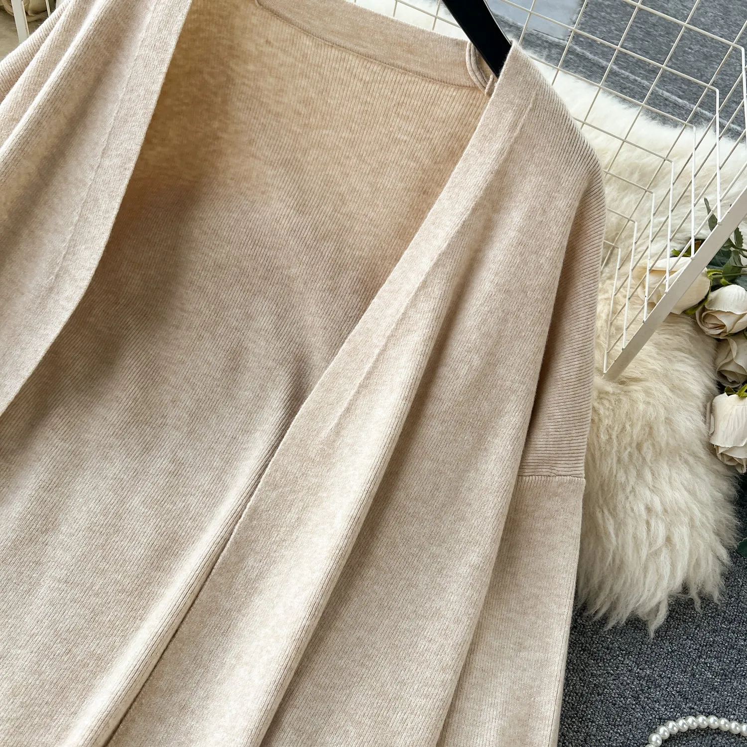 Cardigan&Vest&Trousers Knitted 3Pcs