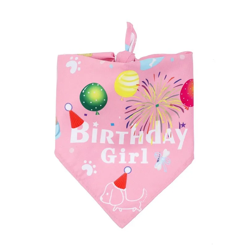 Dog Birthday Boy Bandana Pet Birthday Saliva Accessories Pet Supplies