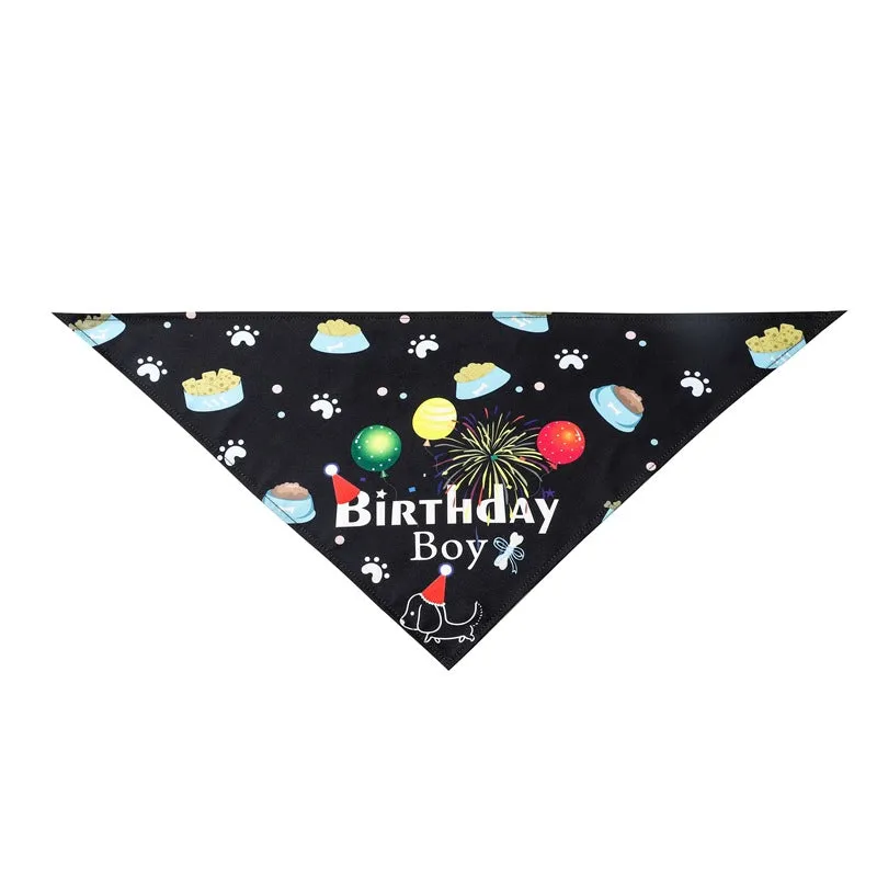Dog Birthday Boy Bandana Pet Birthday Saliva Accessories Pet Supplies