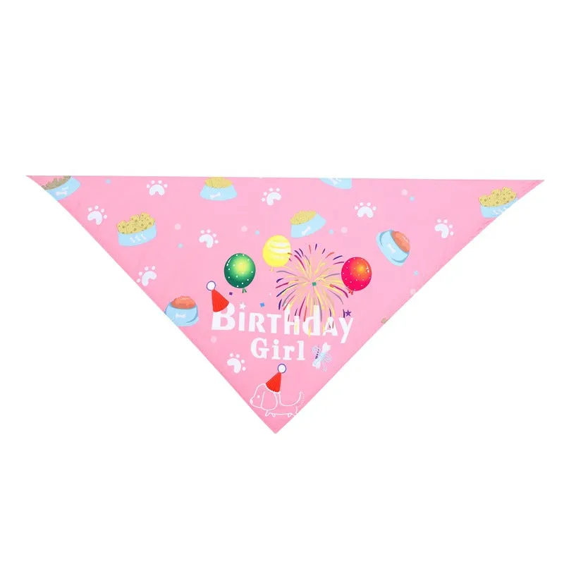 Dog Birthday Boy Bandana Pet Birthday Saliva Accessories Pet Supplies