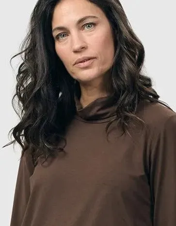 Essential Mockneck Top, Coffee