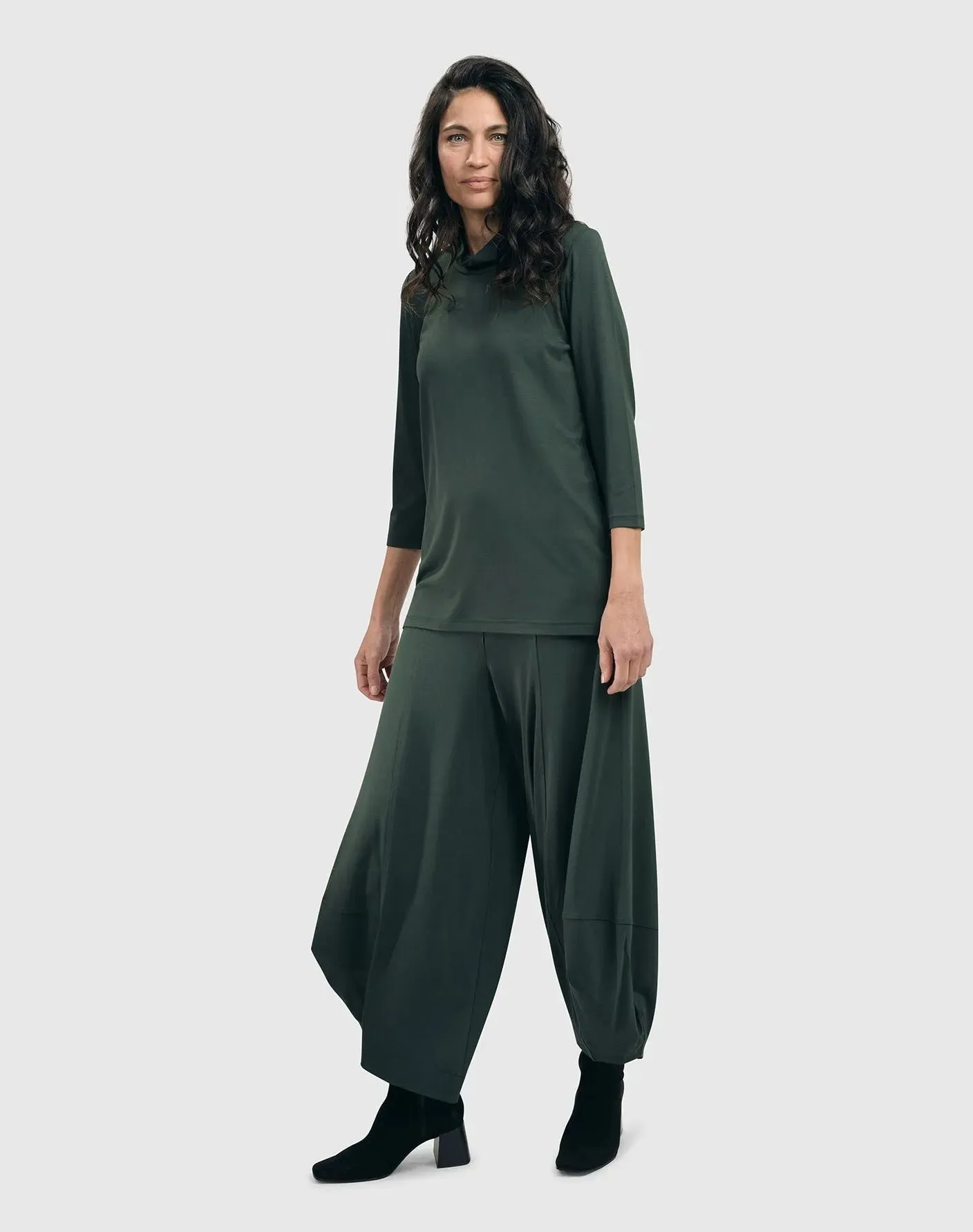 Essential Mockneck Top, Green