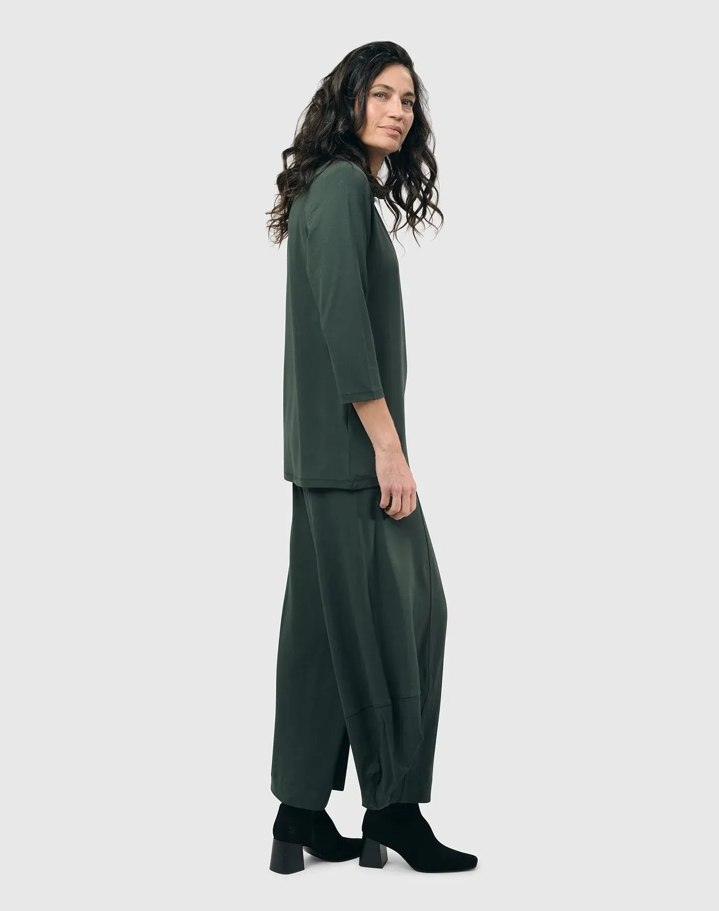 Essential Mockneck Top, Green
