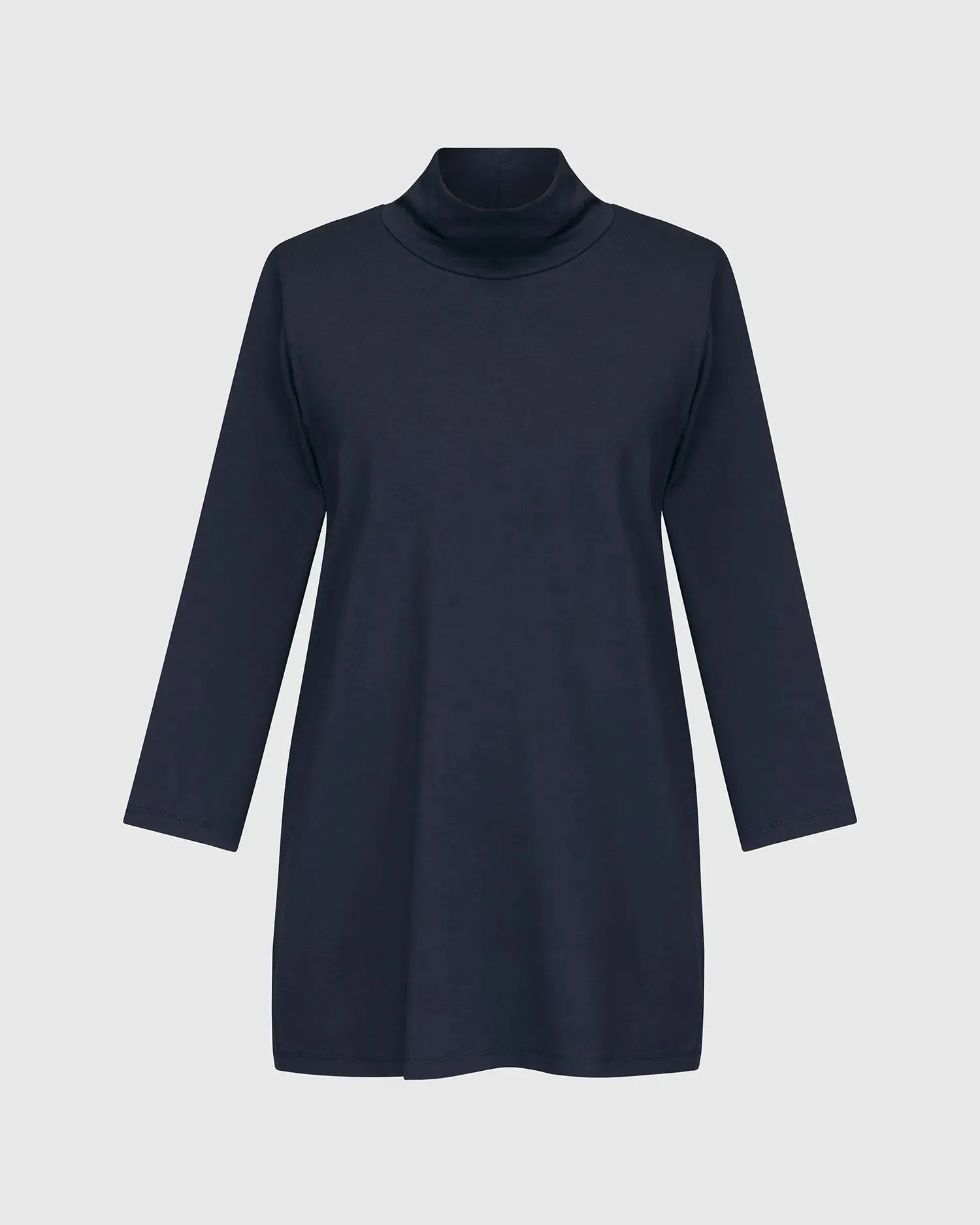 Essential Mockneck Top, Navy