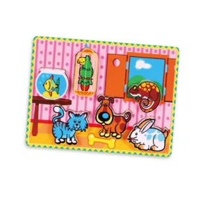 Extra-Thick Wooden Puzzle - Pets (Age 18 Months )