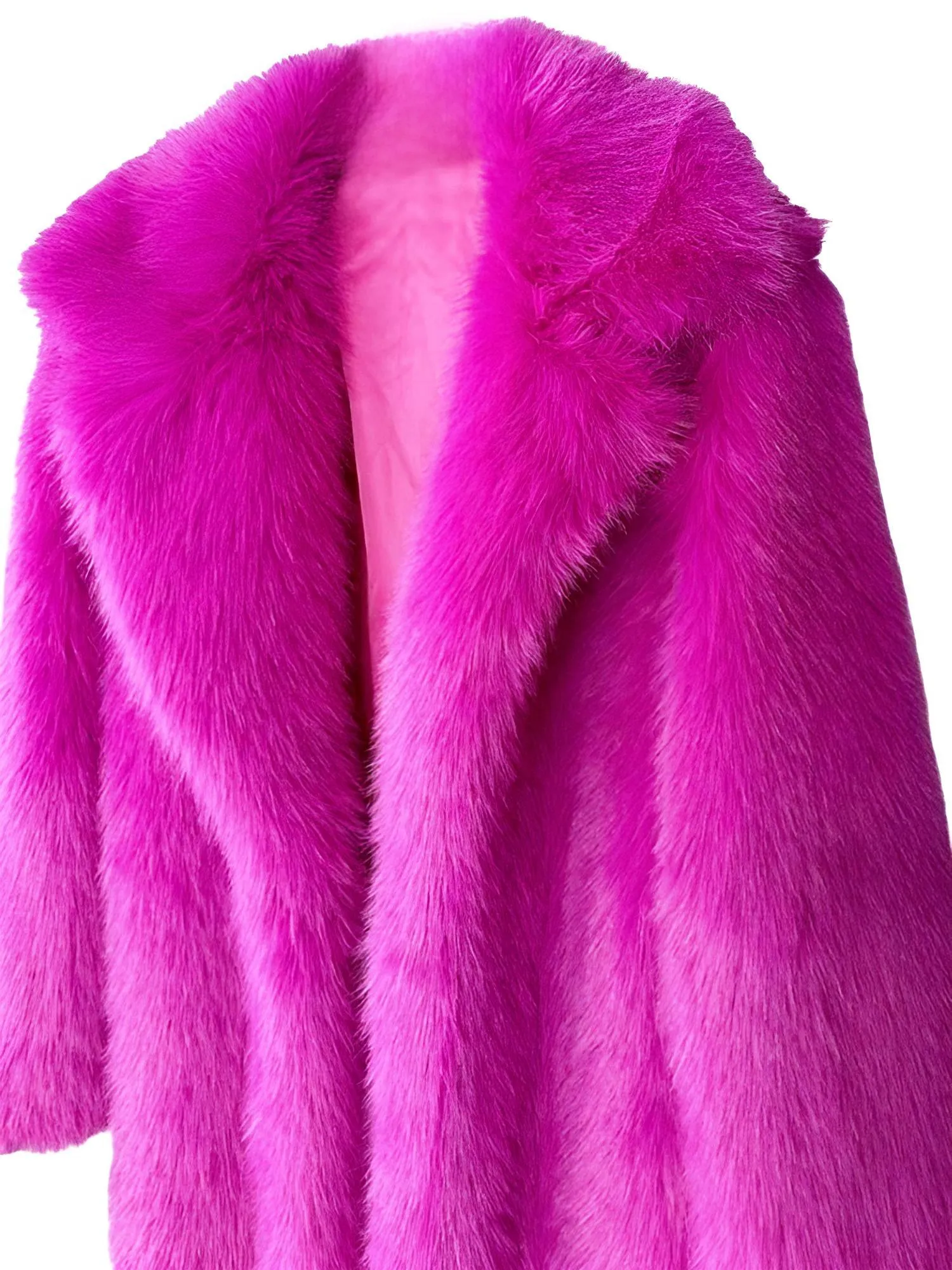 Fluffy Super Long Fur Coats Women's Jacket Winter Lapel Thick Faux Fur Coats Jacket for Women Outerwear