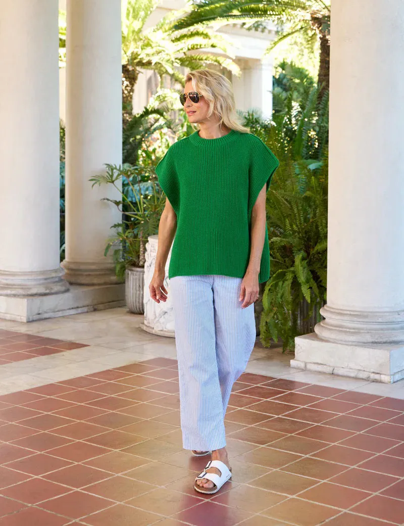FRANK AND EILEEN - MONTECITO VEST IN KELLY GREEN