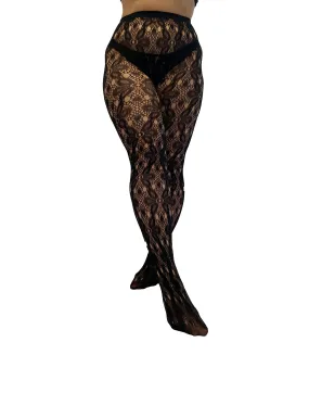 Large Daisy Floral Net Tights
