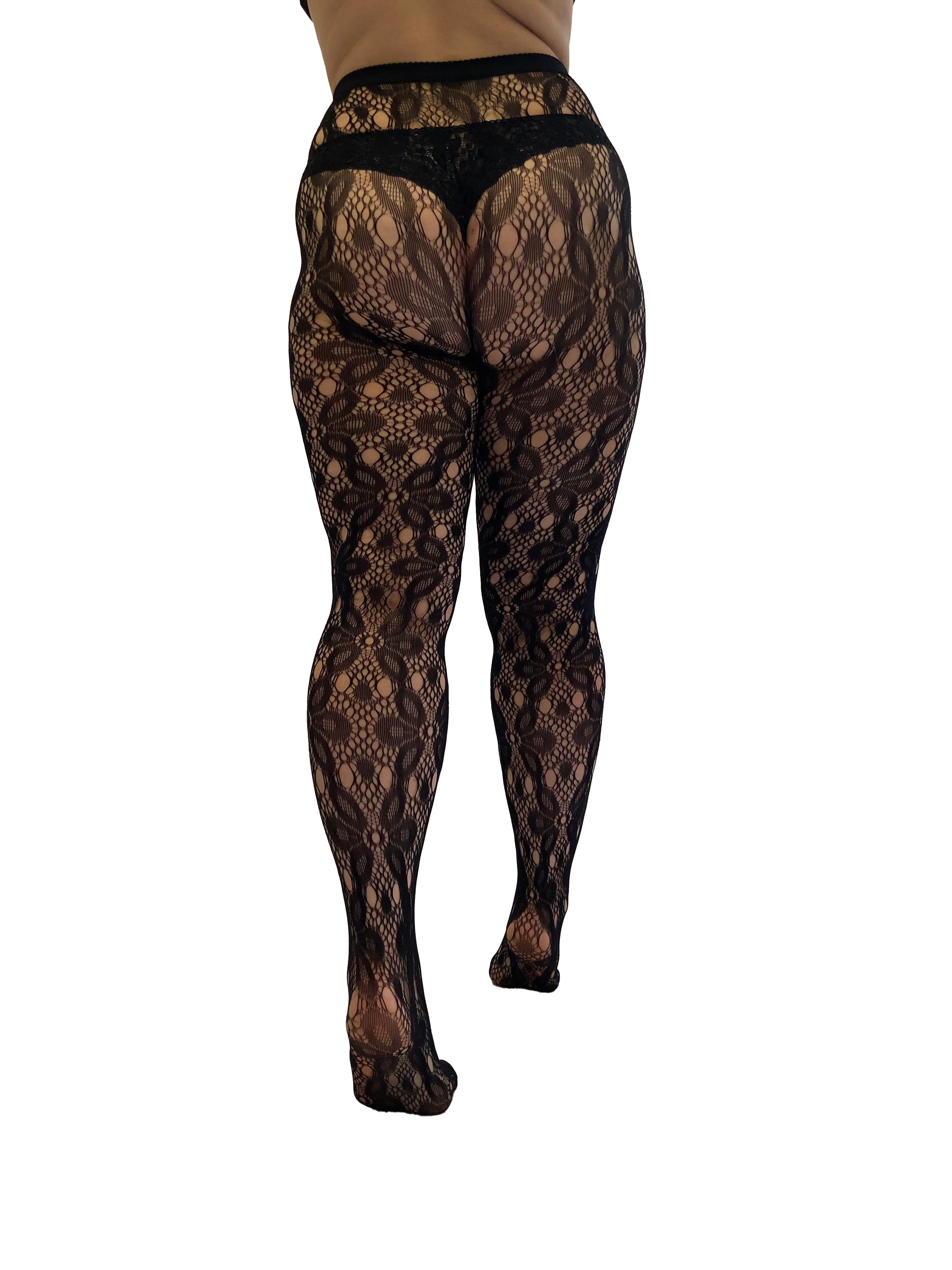 Large Daisy Floral Net Tights