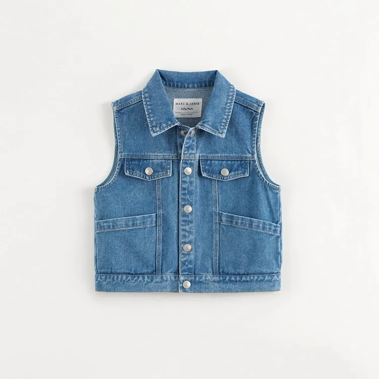 MARC & JANIE Boys Girls Denim Vest 241159