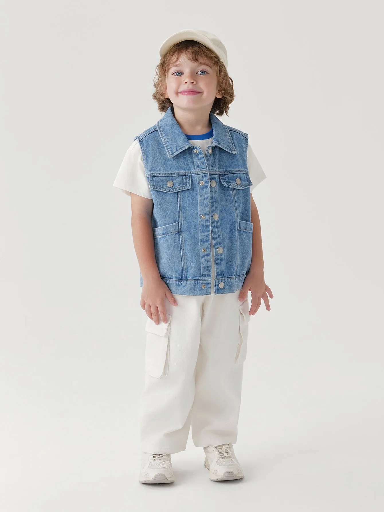 MARC & JANIE Boys Girls Denim Vest 241159