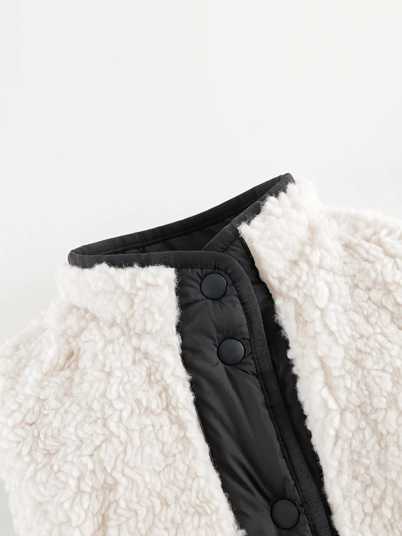 MARC & JANIE Boys Girls Reversible Quilted Faux Lamb Vest 241105