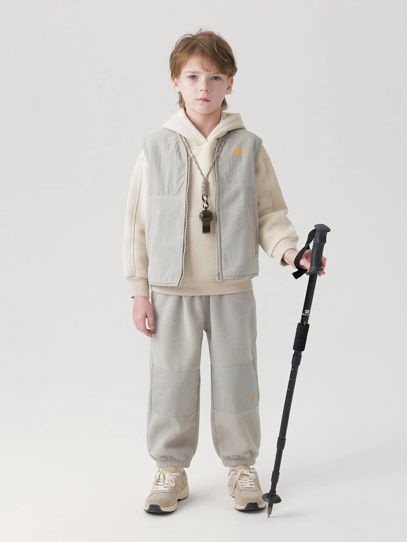 MARC & JANIE Boys Patchwork Fleece Full-Zip Vest 241156