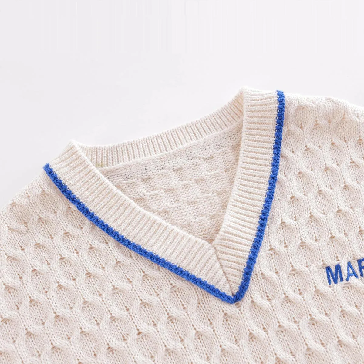 MARC & JANIE Boys Wool V-Neck Knit Vest 221366