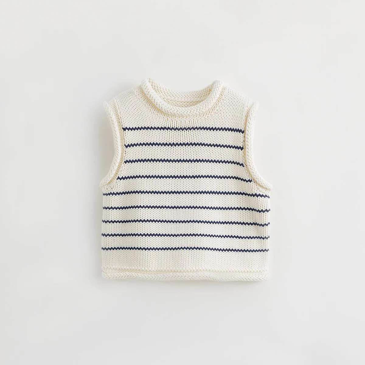 MARC & JANIE Girls Blue White Striped Knit Vest 541881