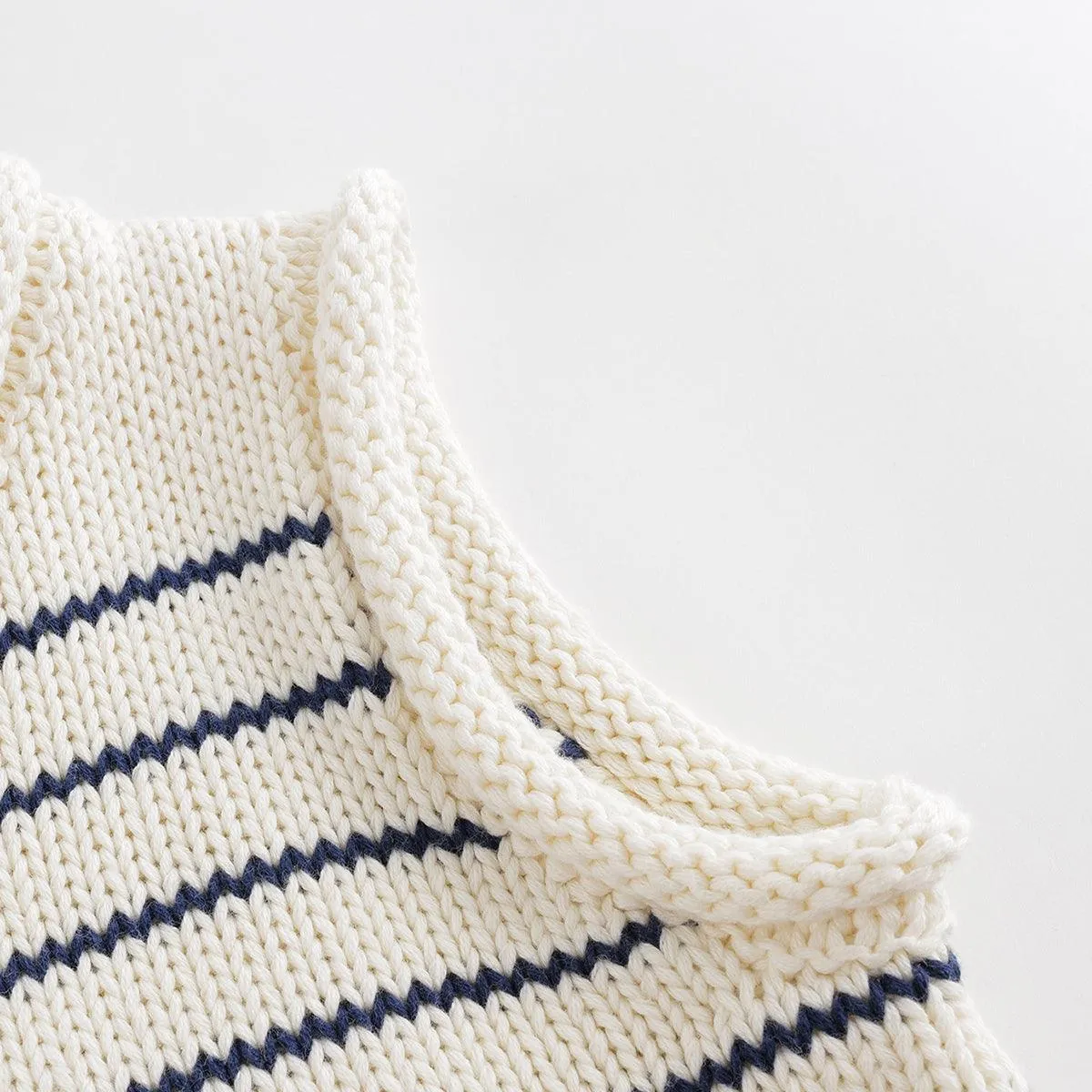 MARC & JANIE Girls Blue White Striped Knit Vest 541881