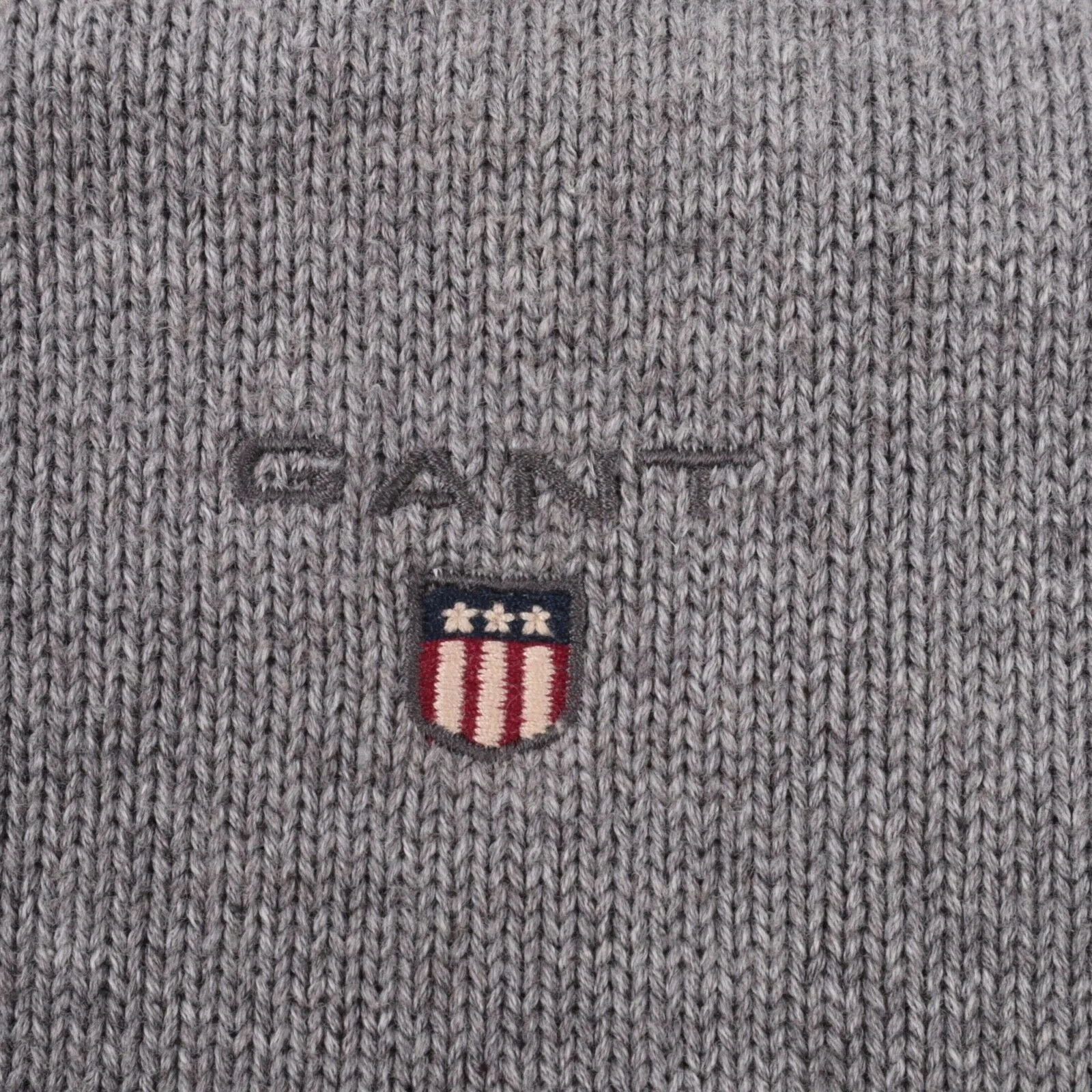 Men's GANT Grey Cotton V-Neck Jumper Vest Size L
