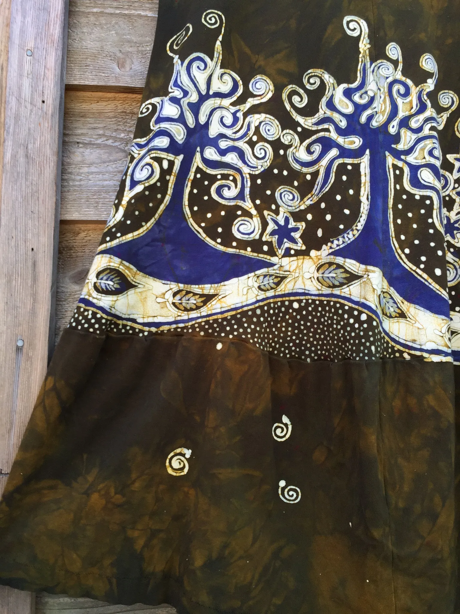 Oak Trees Dancing Organic Cotton Batik Dress