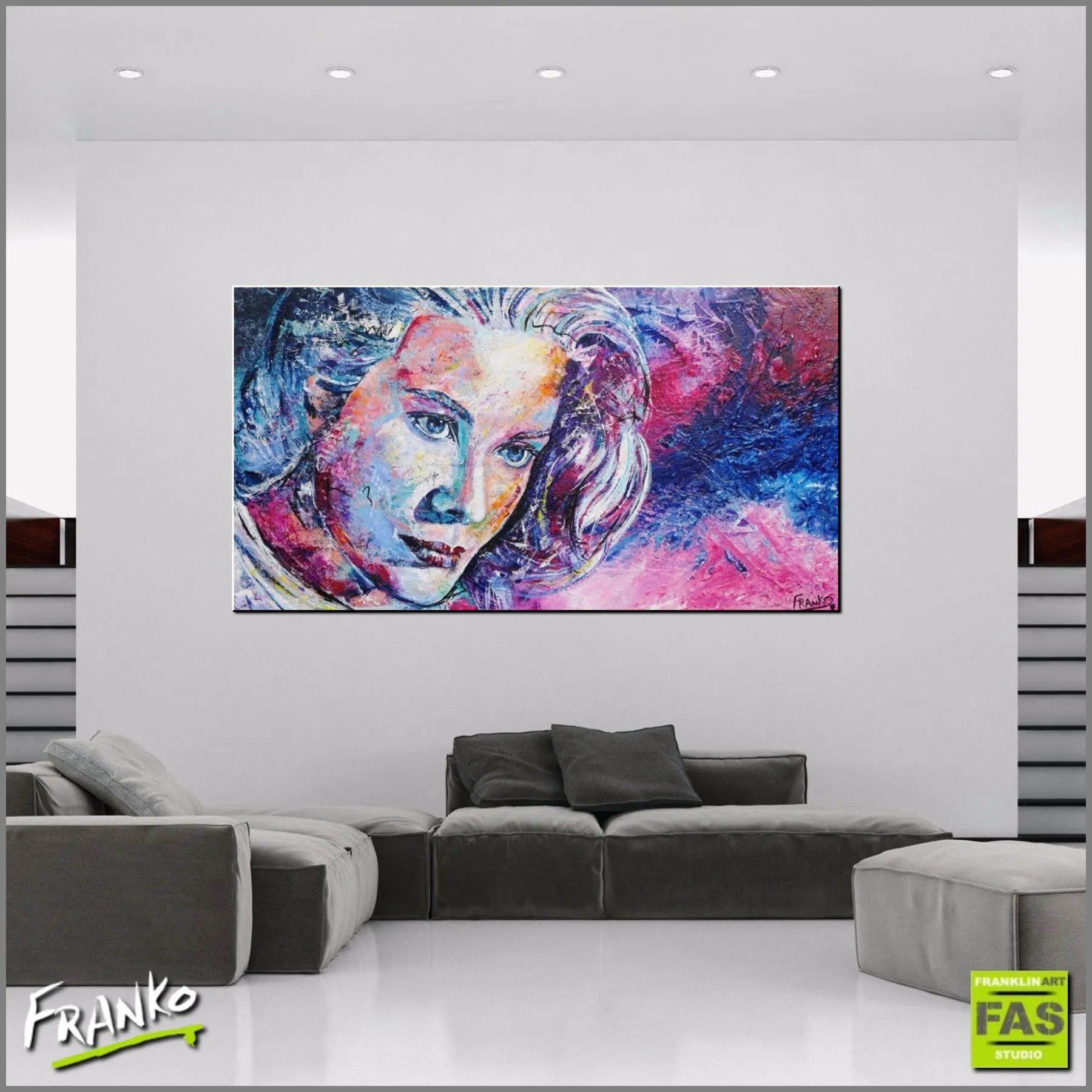 Princess Grace 190cm x 100cm Grace Kelly Painting (SOLD)