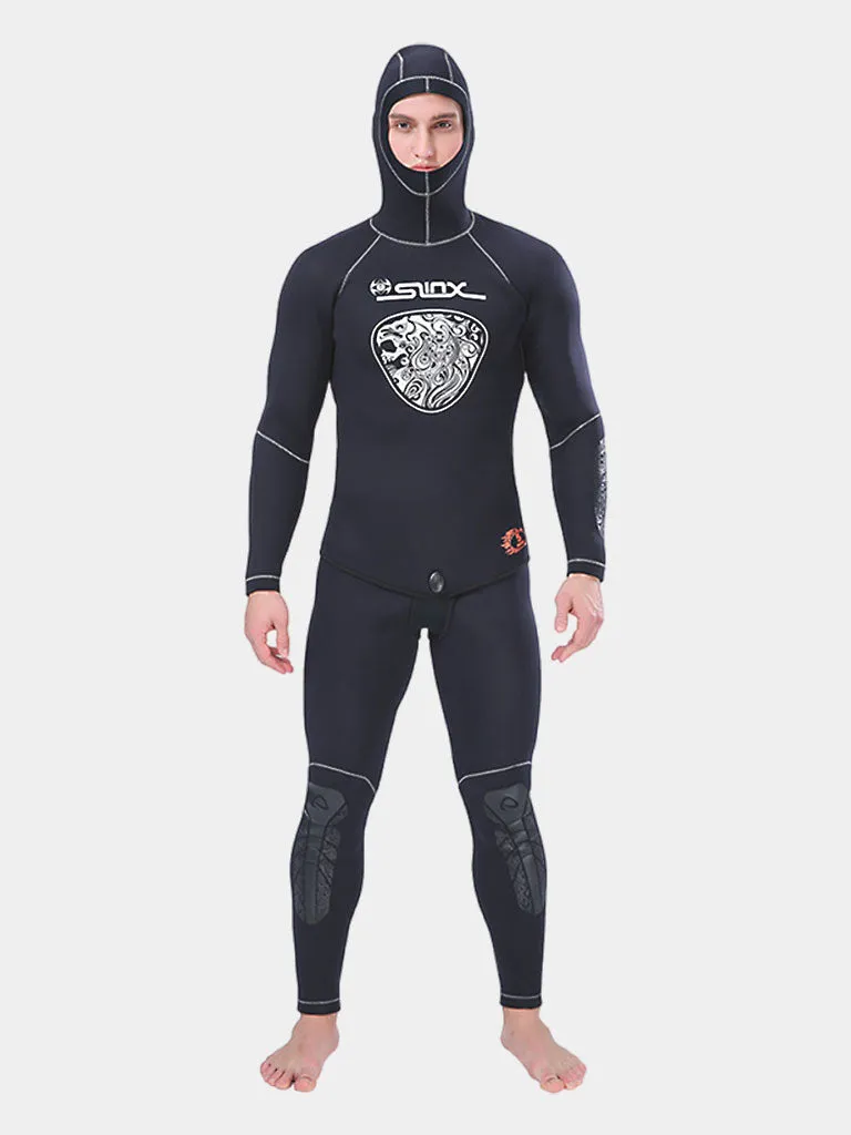SLINX Men's 5MM 2 Piece Thermal Hooded Wetsuit