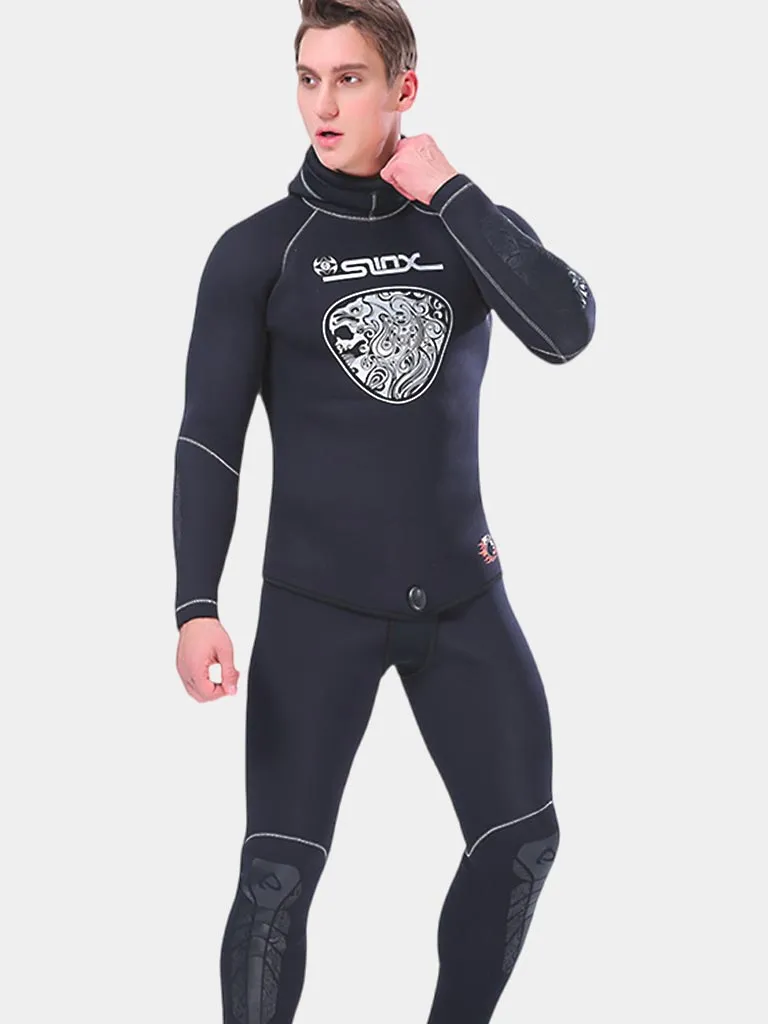 SLINX Men's 5MM 2 Piece Thermal Hooded Wetsuit