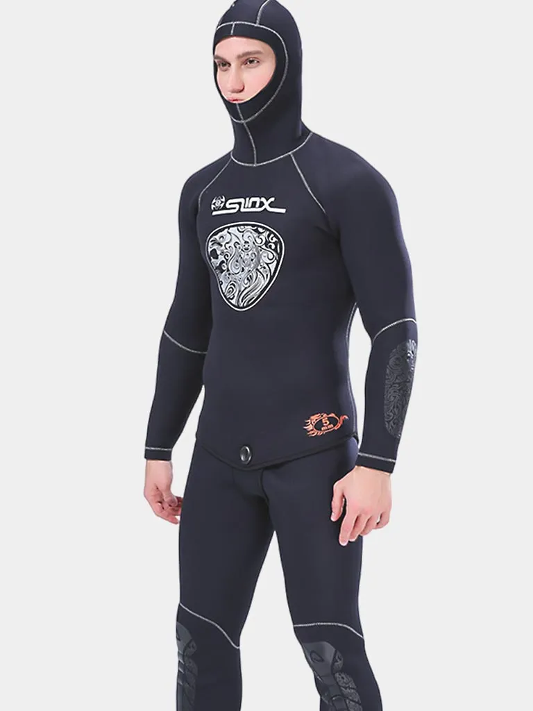 SLINX Men's 5MM 2 Piece Thermal Hooded Wetsuit
