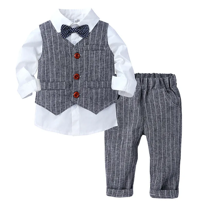 Spring Autumn Baby Boys Gentleman Style Clothes Sets