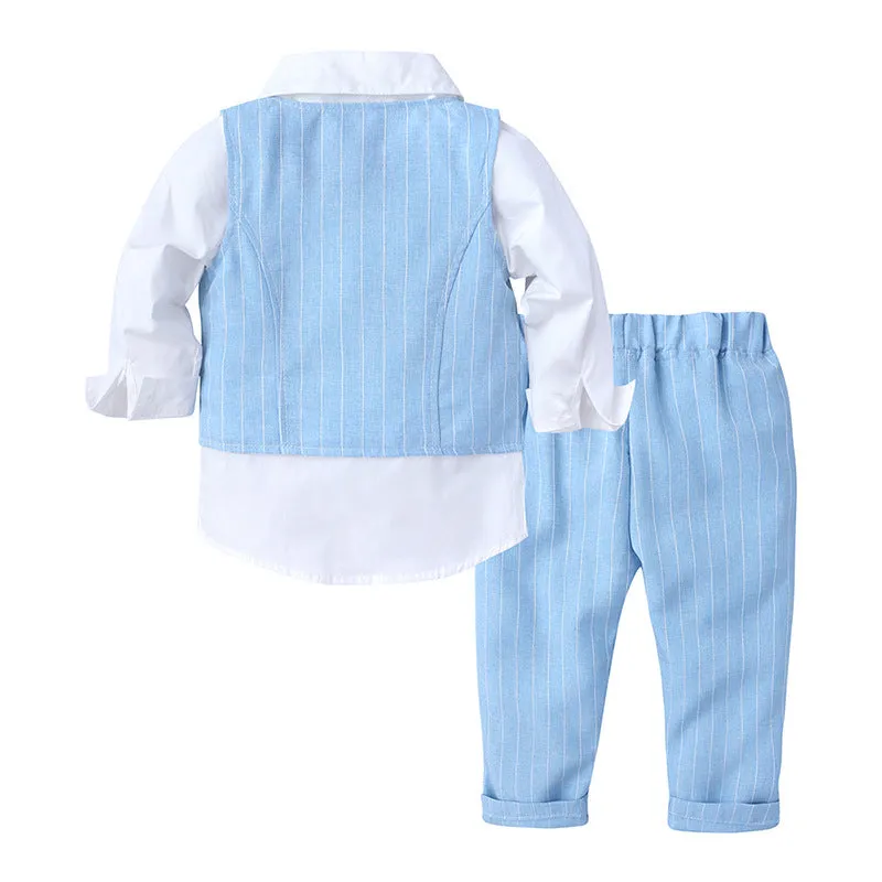 Spring Autumn Baby Boys Gentleman Style Clothes Sets