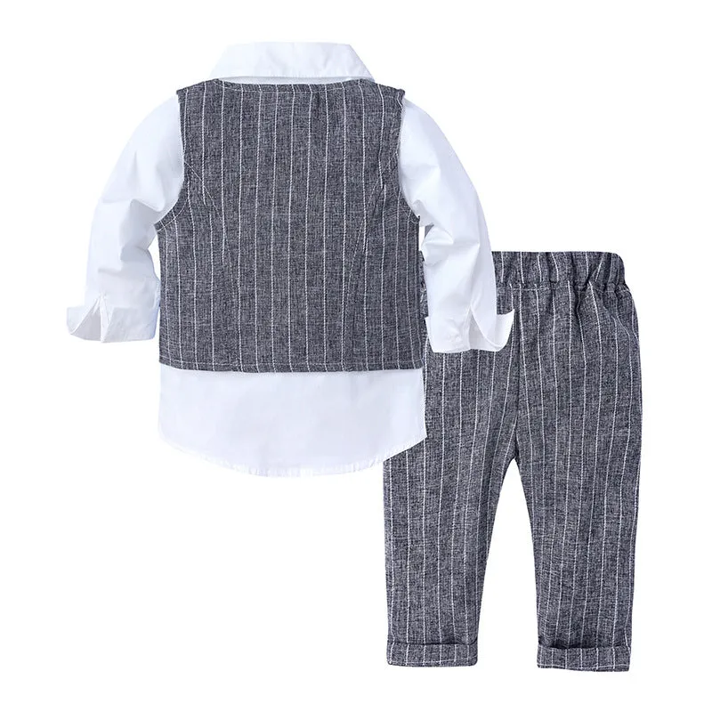Spring Autumn Baby Boys Gentleman Style Clothes Sets