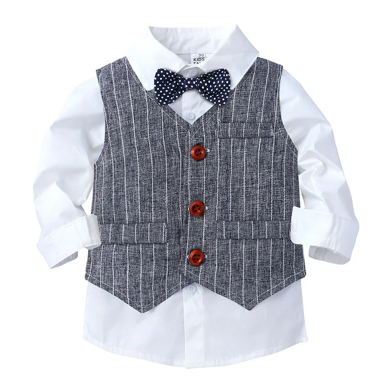 Spring Autumn Baby Boys Gentleman Style Clothes Sets
