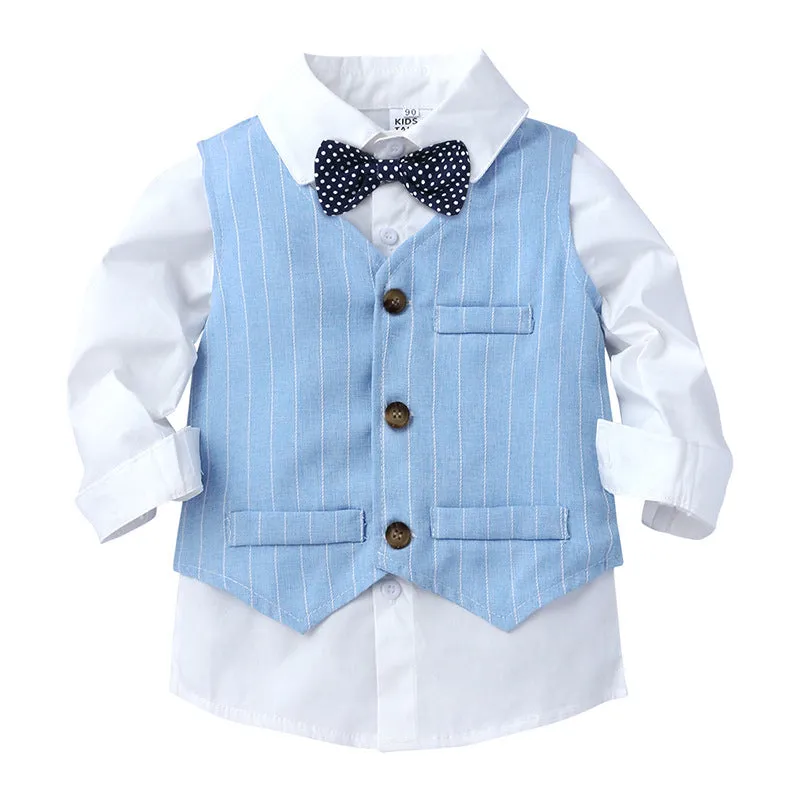 Spring Autumn Baby Boys Gentleman Style Clothes Sets