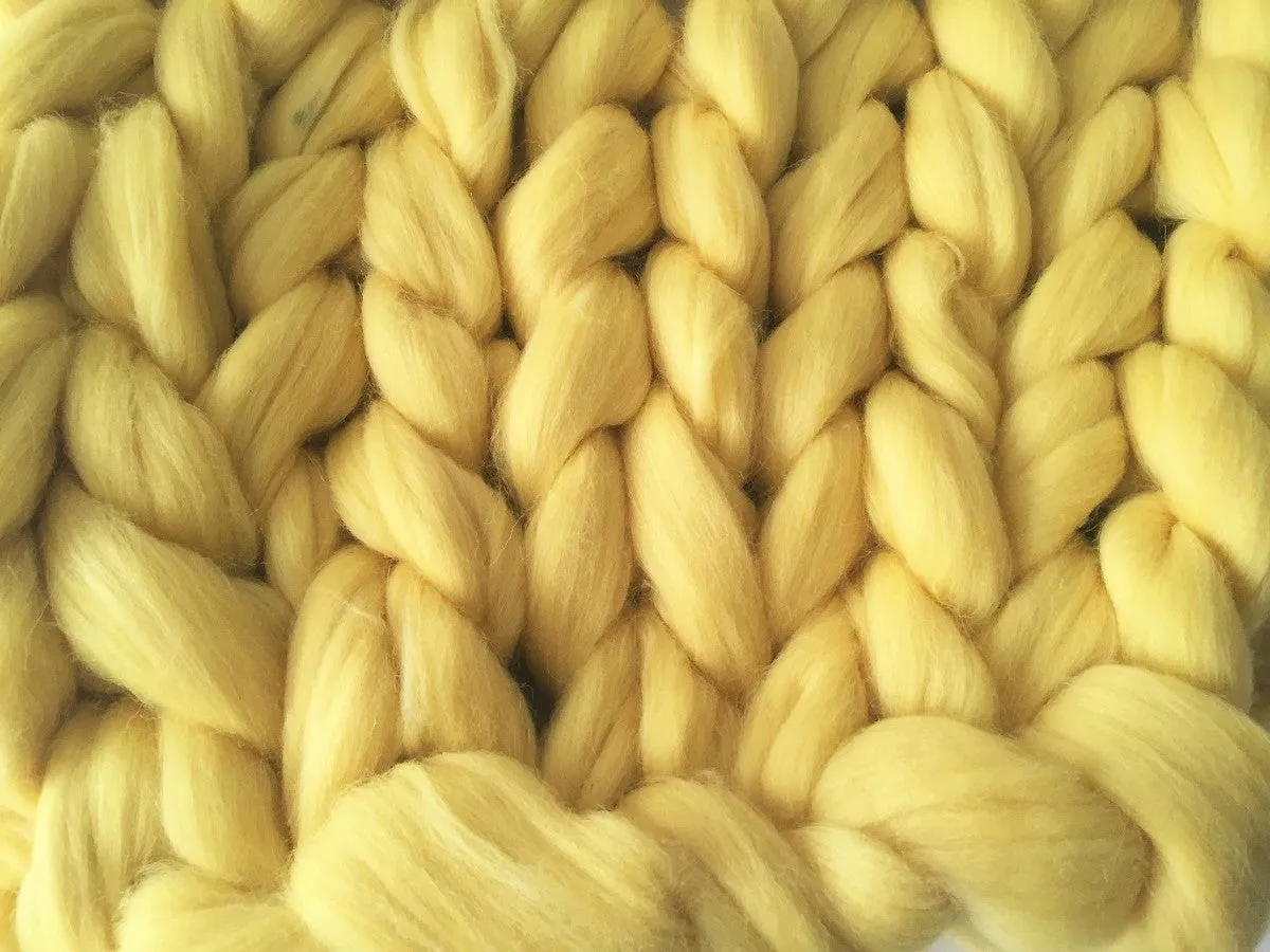Super Chunky 100% Merino Wool Yarn. Yellow