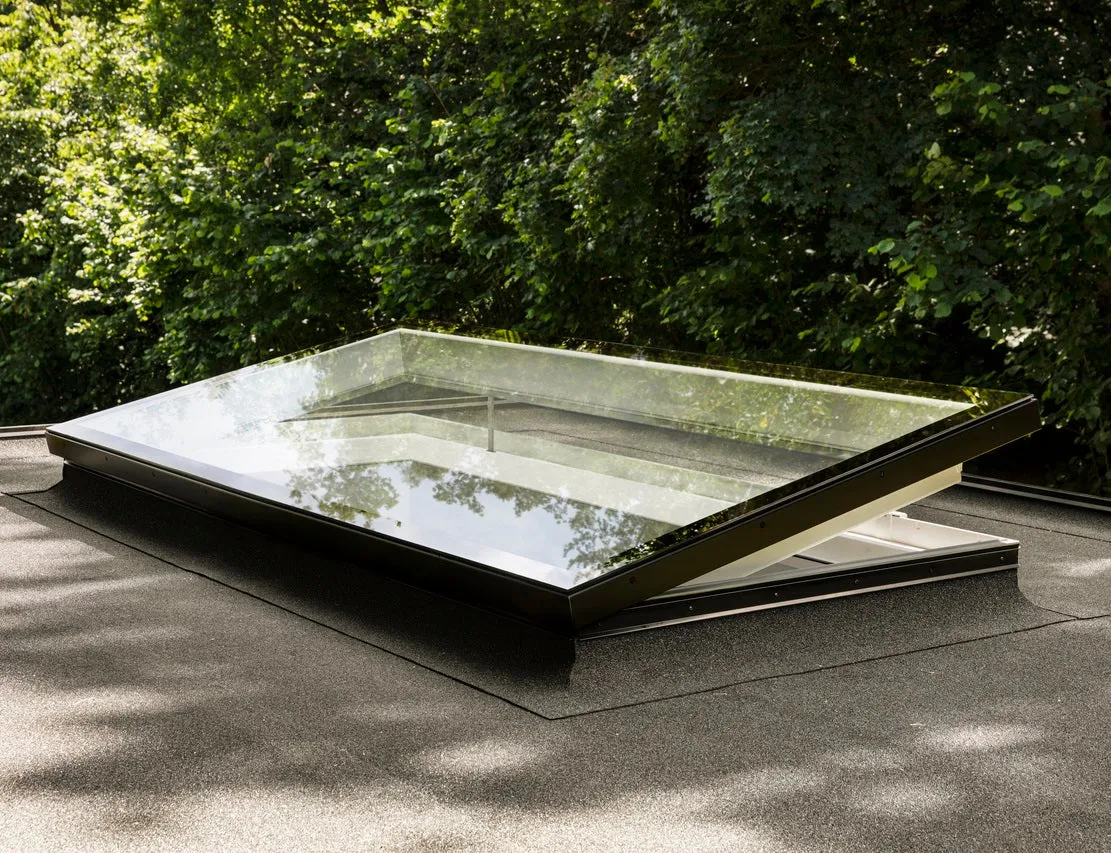 VELUX CVU 090060 1093 INTEGRA® Electric Curved Glass Rooflight Package 90 x 60 cm (Including CVU Double Glazed Base & ISU Curved Glass Top Cover)