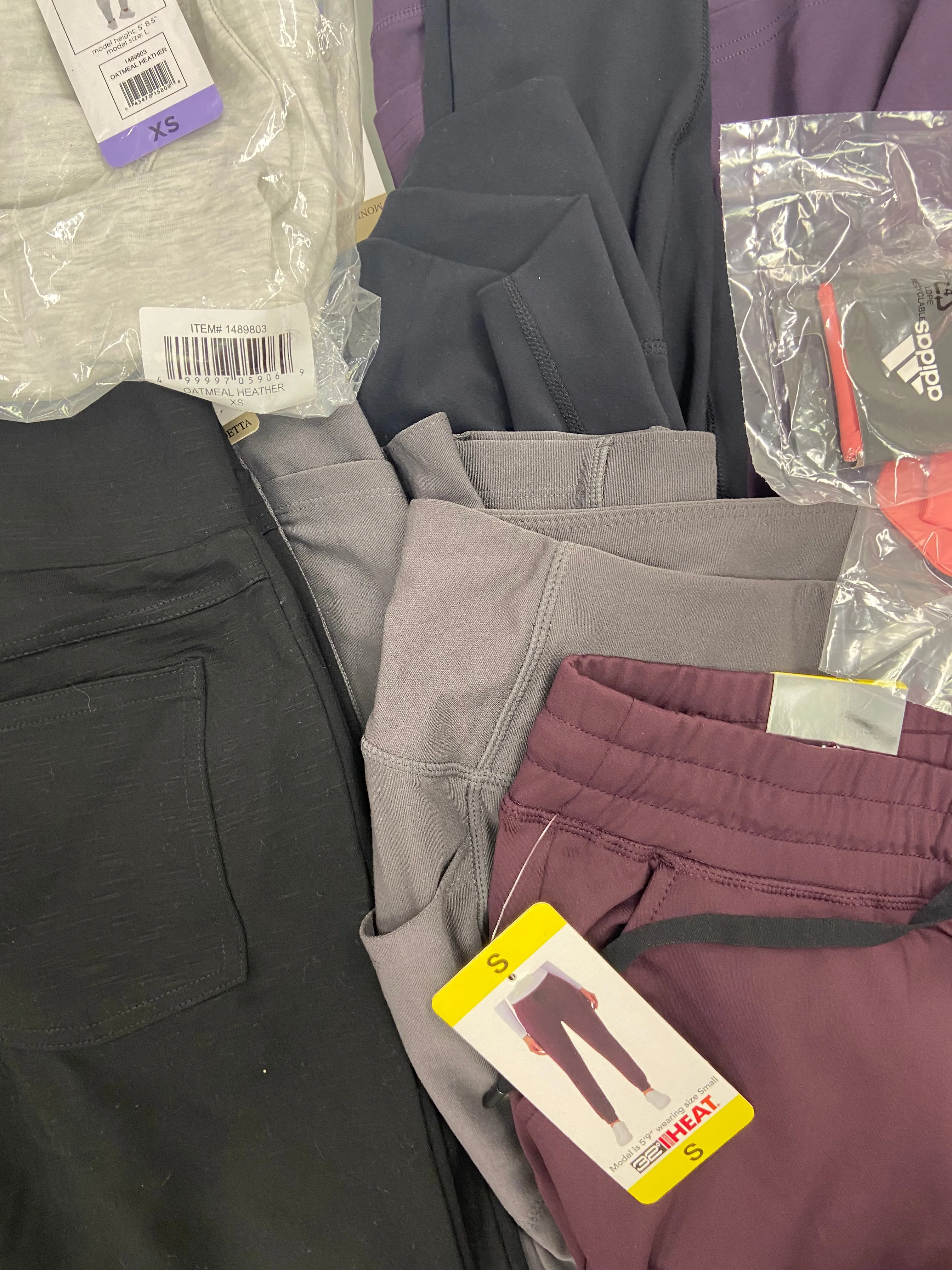 Women's Clothing Activewear Bottoms and Others Wholesale Lot, ADIDAS, SKETCHERS, SPYDER, DANSKIN, MATTY M, MONDETTA and more, 23 items, Shelf Pulls, MSRP $760
